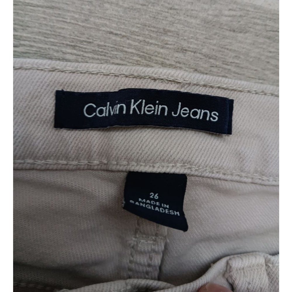 Women's Calvin Klein Beige Jeans Size 26 - Picture 2 of 2